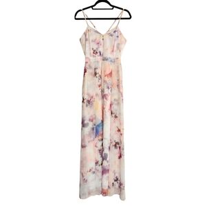 HUNTER BELL New York Maxi Gown Dress - Multicolor Watercolor Print